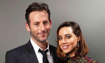 Aubrey Plaza with husband Jeff Baena