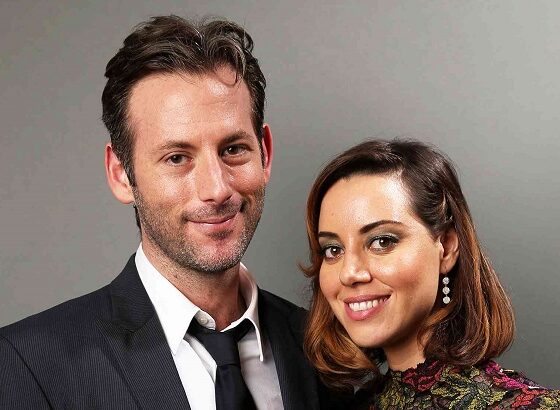 Aubrey Plaza with husband Jeff Baena