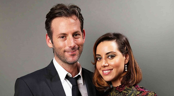 Aubrey Plaza with husband Jeff Baena